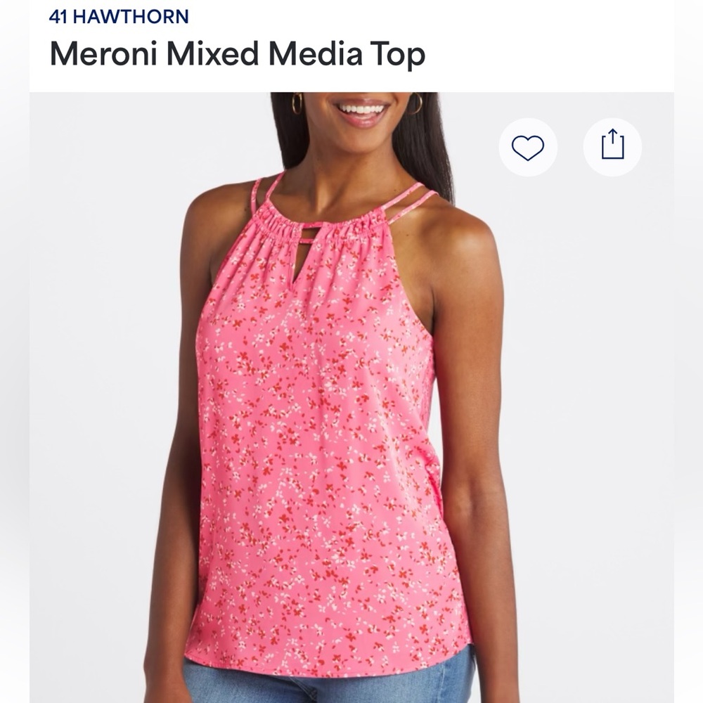 41 Hawthorn Pink Floral Women's Top